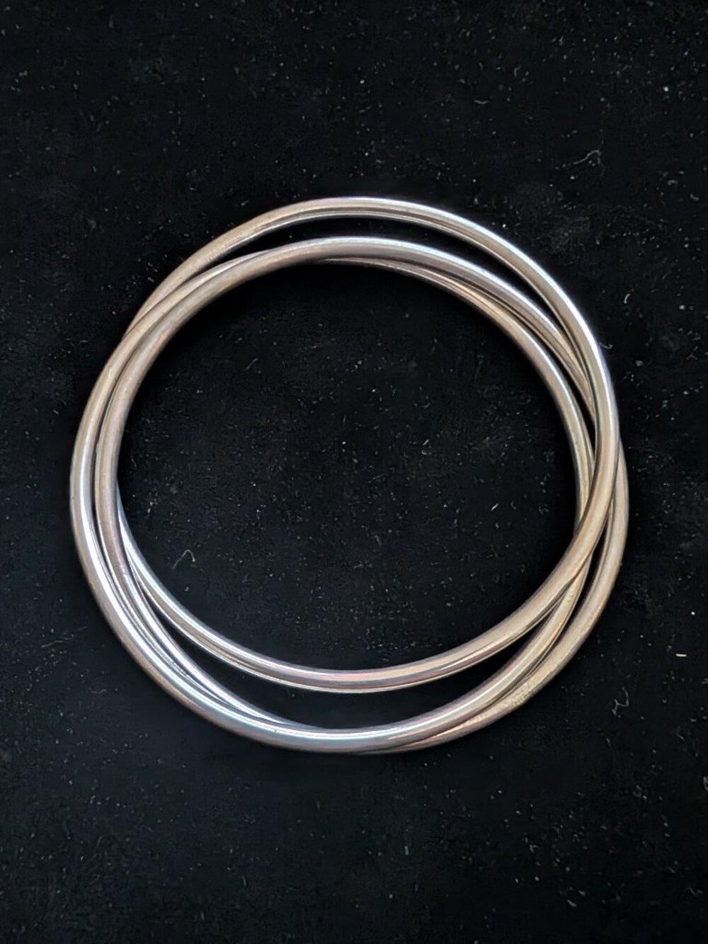 Vintage Sterling Silver Triple Bangle Bracelet